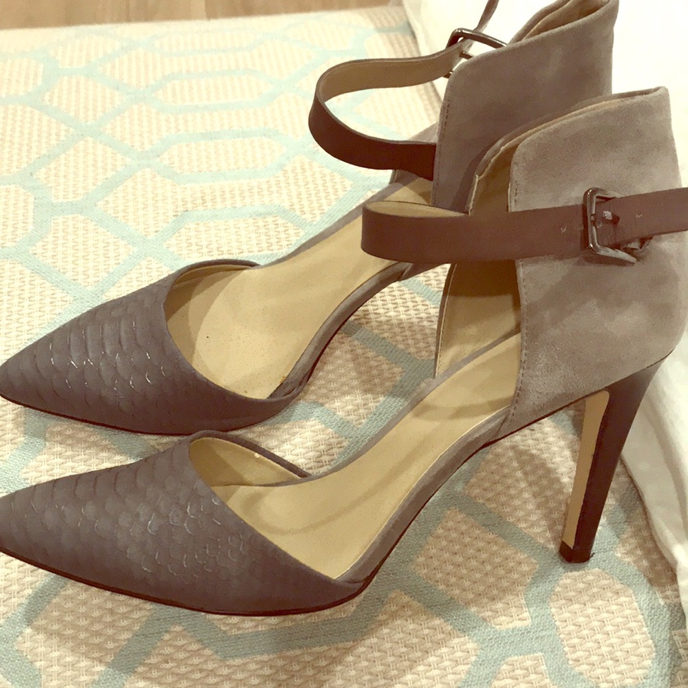Nordstrom BP grey suede and leather heels!